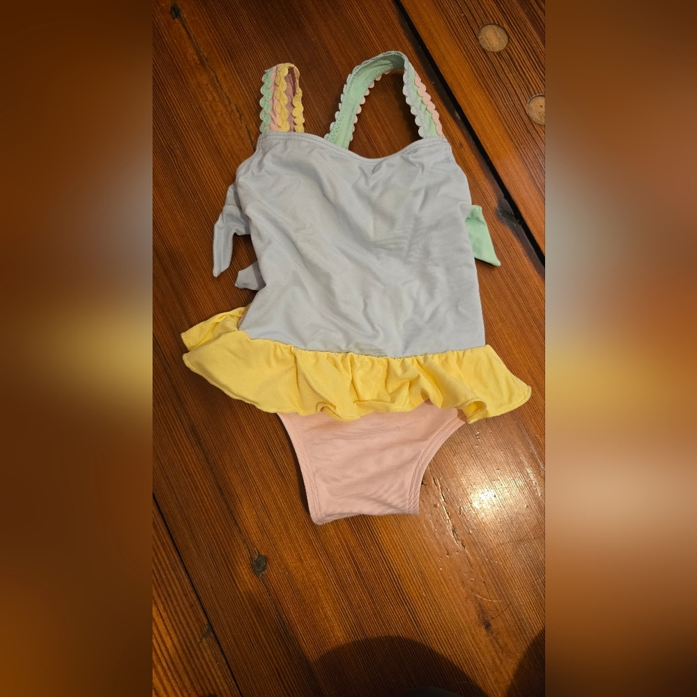 The Beaufort Bonnet Company Yellow and Pink Swimsuit